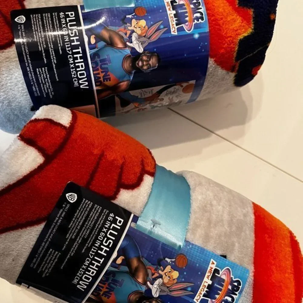 Space Jam Plush Throws - TWO-‎ (new)